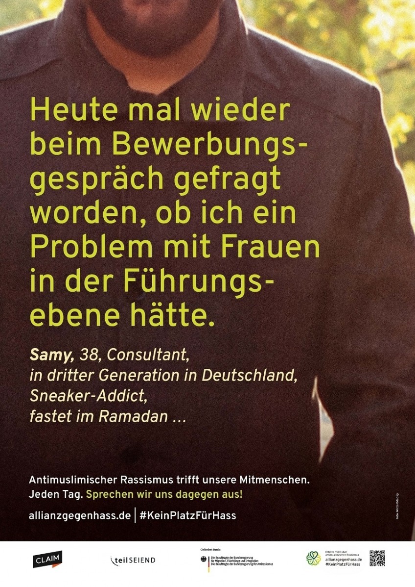 Plakat-Motiv der Kampagne des Netzwerks CLAIM (© CLAIM)