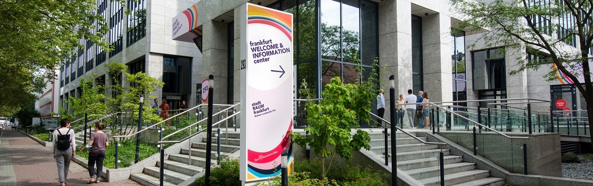 Außenansicht des Frankfurt Welcome & Information Centers