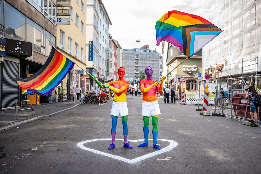 Aktionstage zum Pride Month 2023 im Regenbogenviertel. (© Stadt Frankfurt a. M., Holger Menzel)