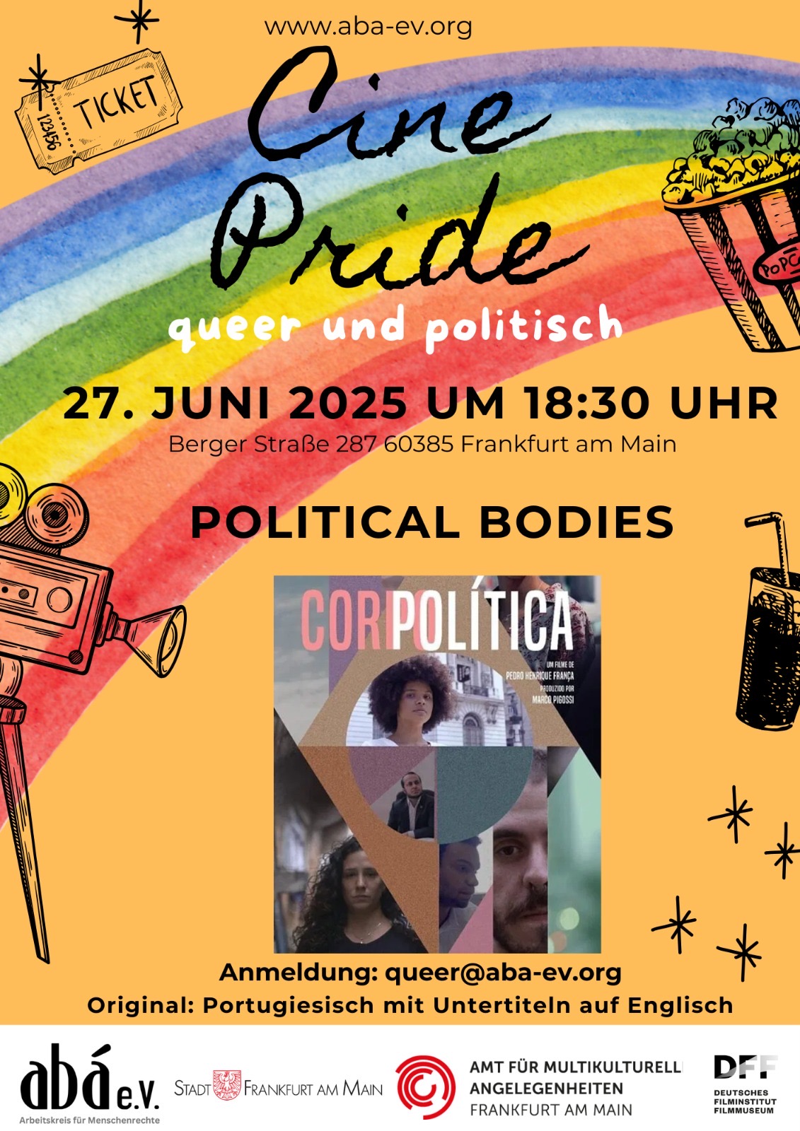 Plakat zur Filmvorführung