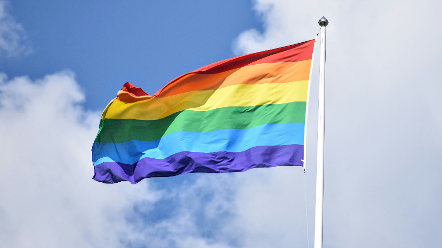 Symbolbild (© Rob Maxwell auf Unsplash) Gehisste Regenbogenflagge