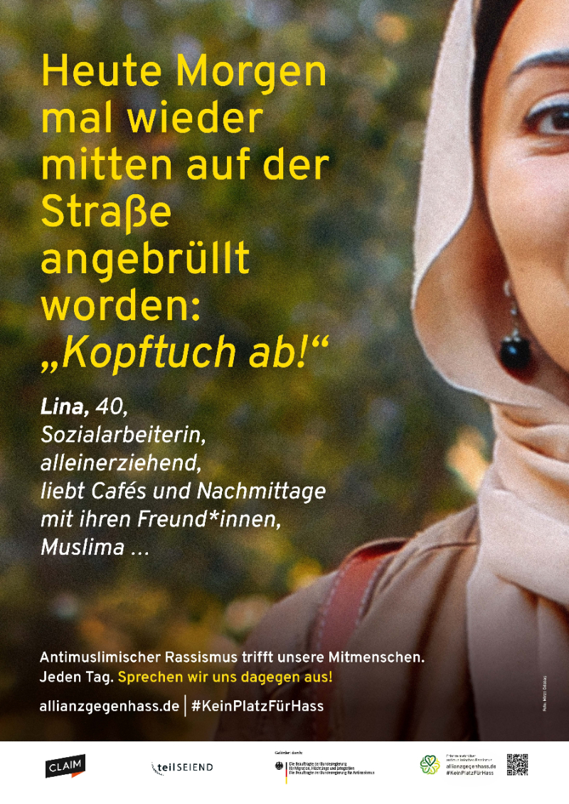 Plakat-Motiv der Kampagne des Netzwerks CLAIM (© CLAIM)