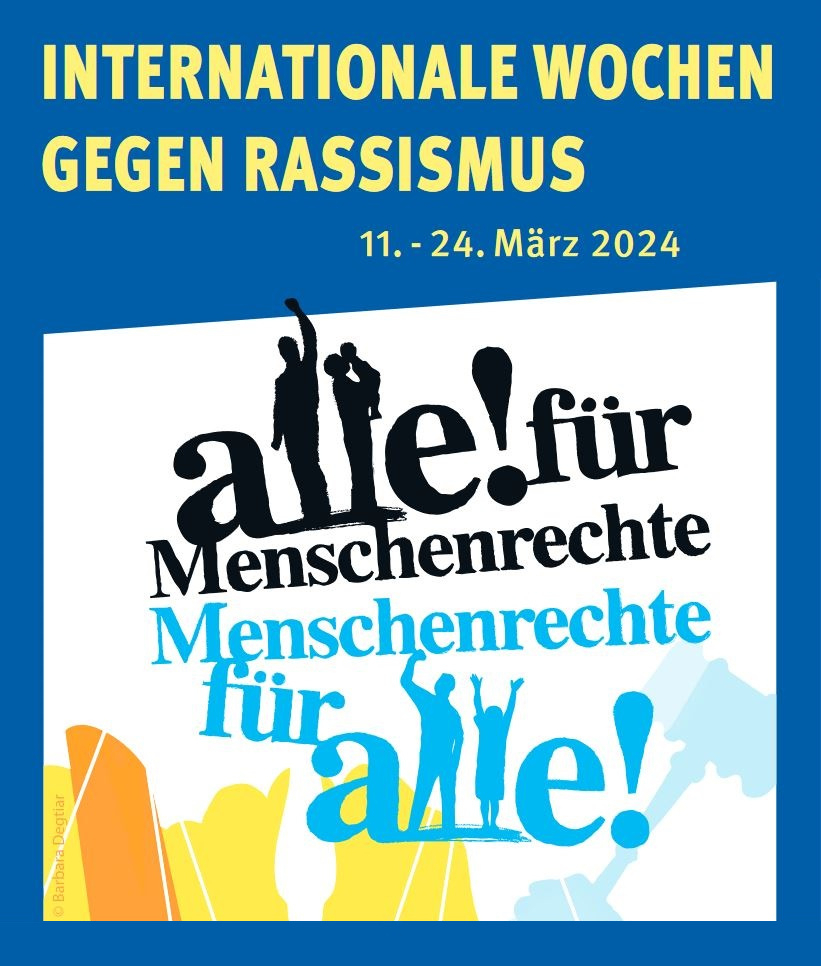 Plakatmotiv zu den Aktionswochen (© Stiftung für die Internationalen Wochen gegen Rassismus) Plakatmotiv zu den Aktionswochen (© Stiftung für die Internationalen Wochen gegen Rassismus)