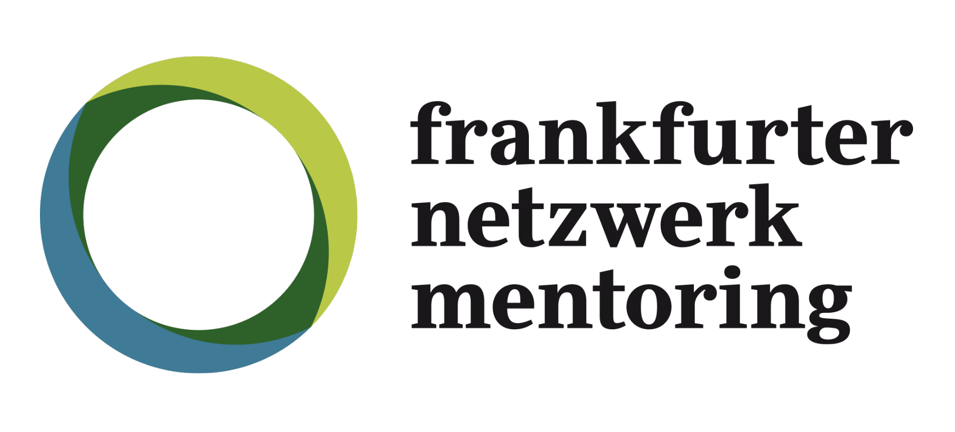 Logo des Frankfurter Netzrks Mentoring mit Name als Schriftzug