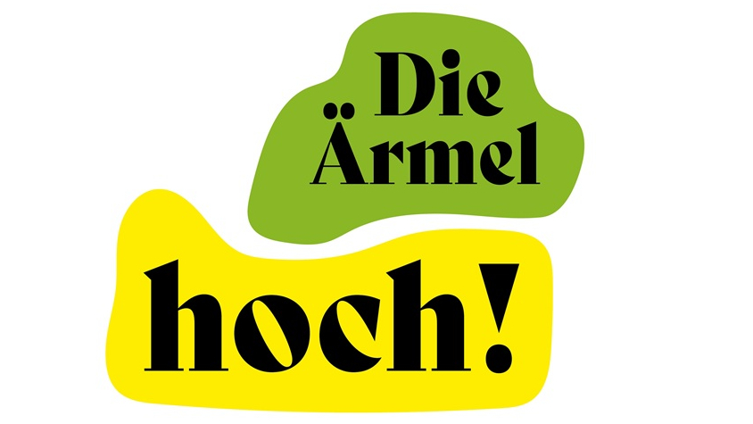 Slogan "Die Ärmel hoch" der Stadtteil-Labore 