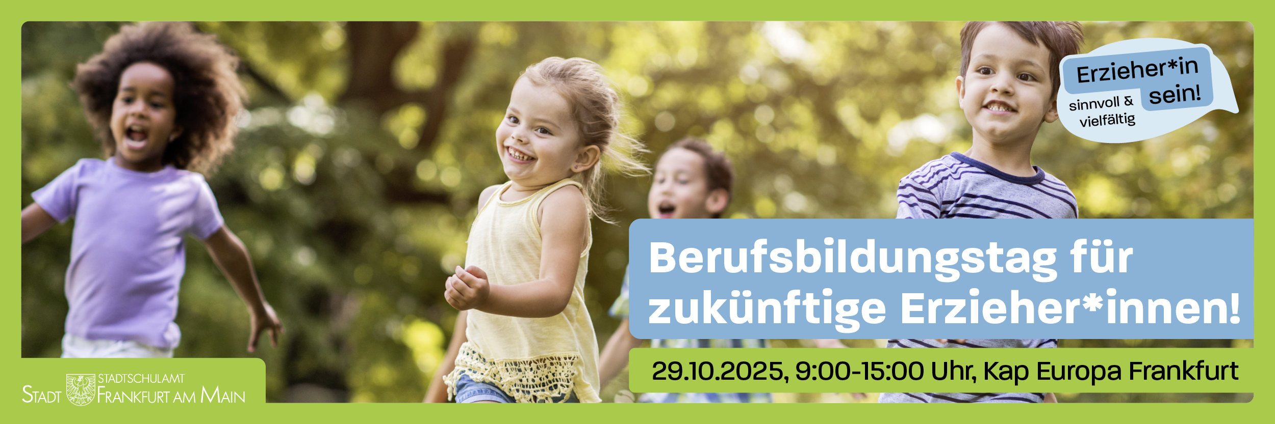 Einladung zum Berufsbildungstag für zukünftige Erzieherinnen und Erzieher
