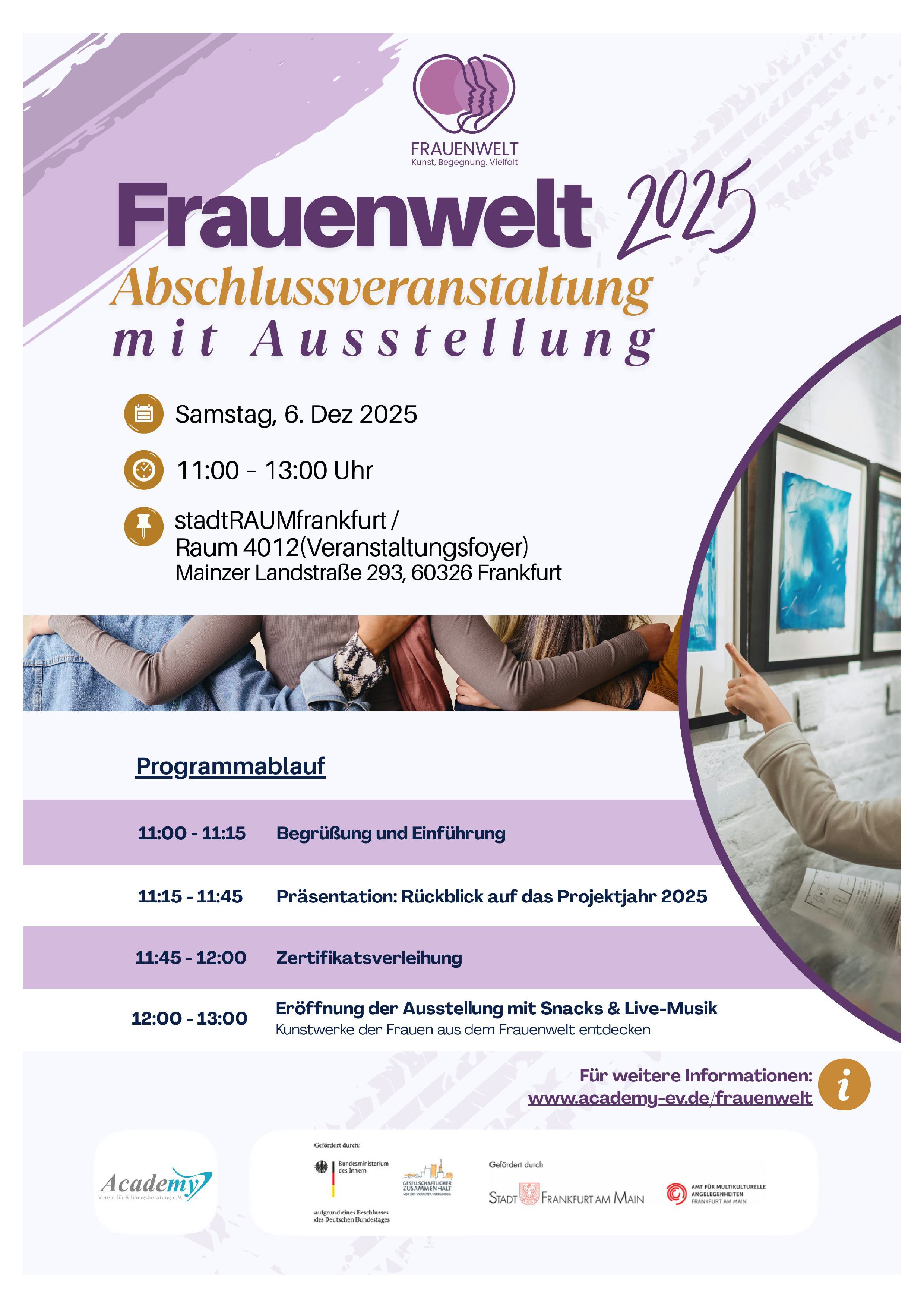 Veranstaltungsankündigung mit Ablaufplan