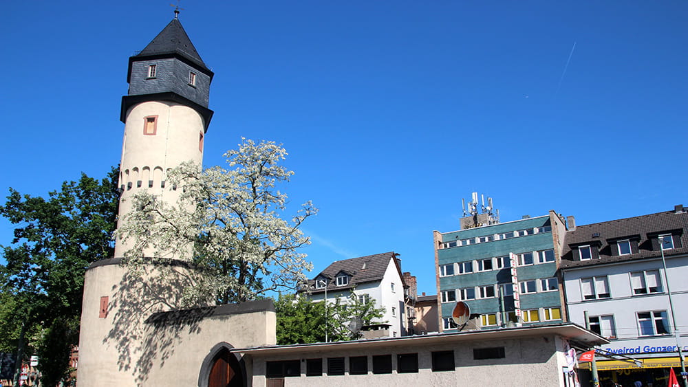 Blick auf die Galluswarte bei schönem Wetter