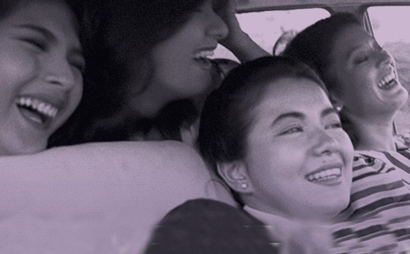 Filmmotiv "Moral" mit vier Frauen in einem Auto aus dem Flyer zu den Filmtagen