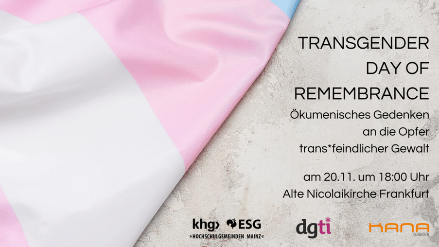 Ankündigung Transgender Day of Remembrance