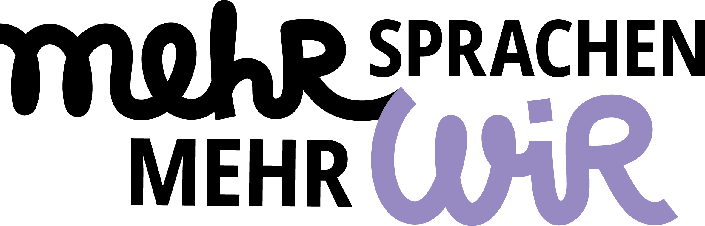 Schriftzug "Mewhr Sprachen, mehr WIR"