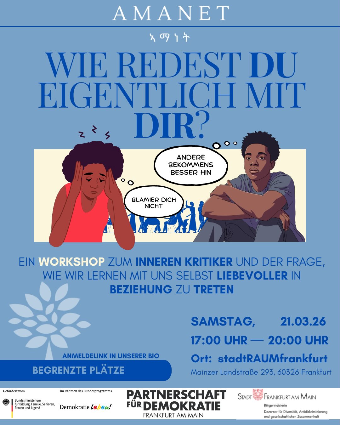Flyer zum Workshop mit aklen Daten und Infos
