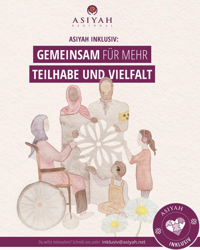 Flyer zum Elterncafé mit Grafik von Personen mit und ohne Behinderung