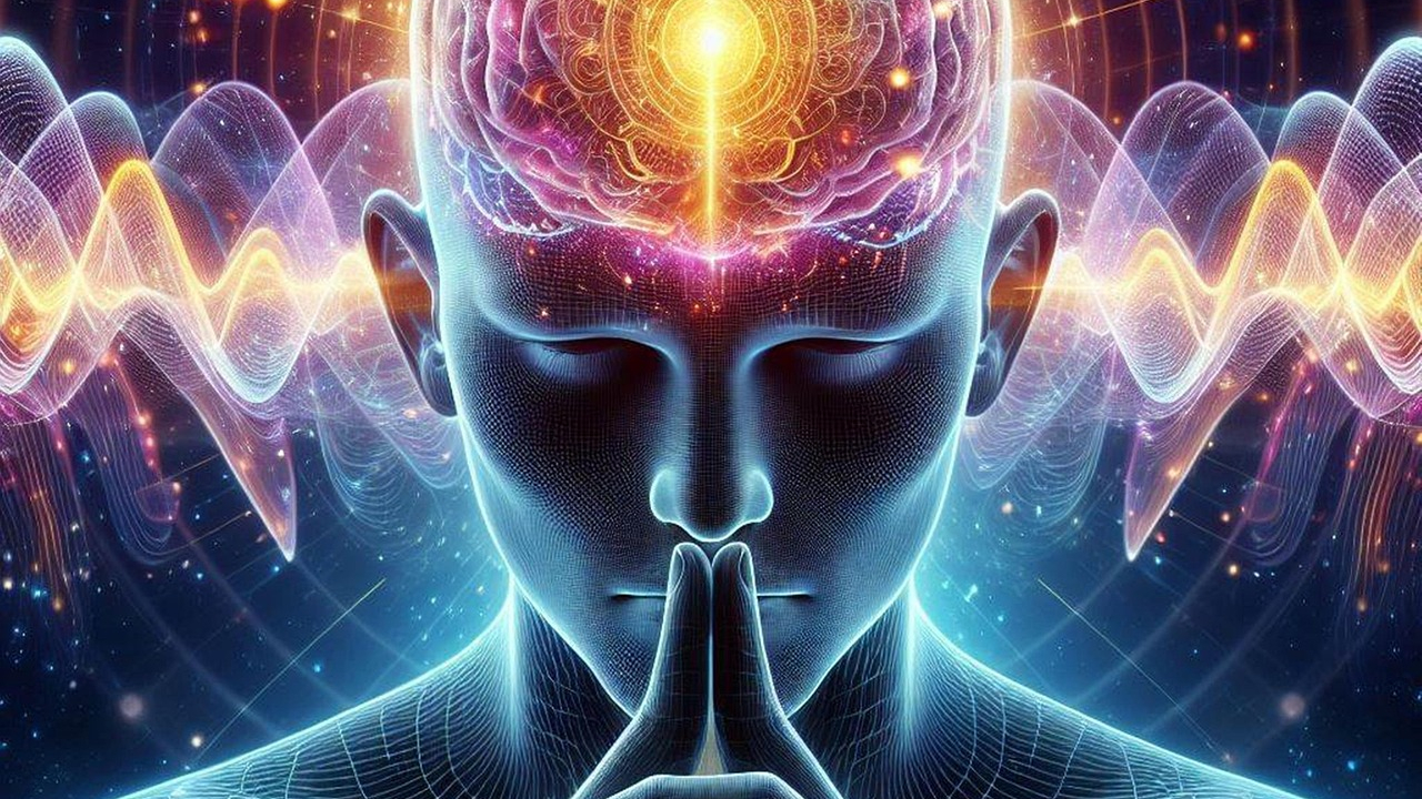 Grafik mit Person und Lichtstrahlen als Impulse im Gehirnbereich