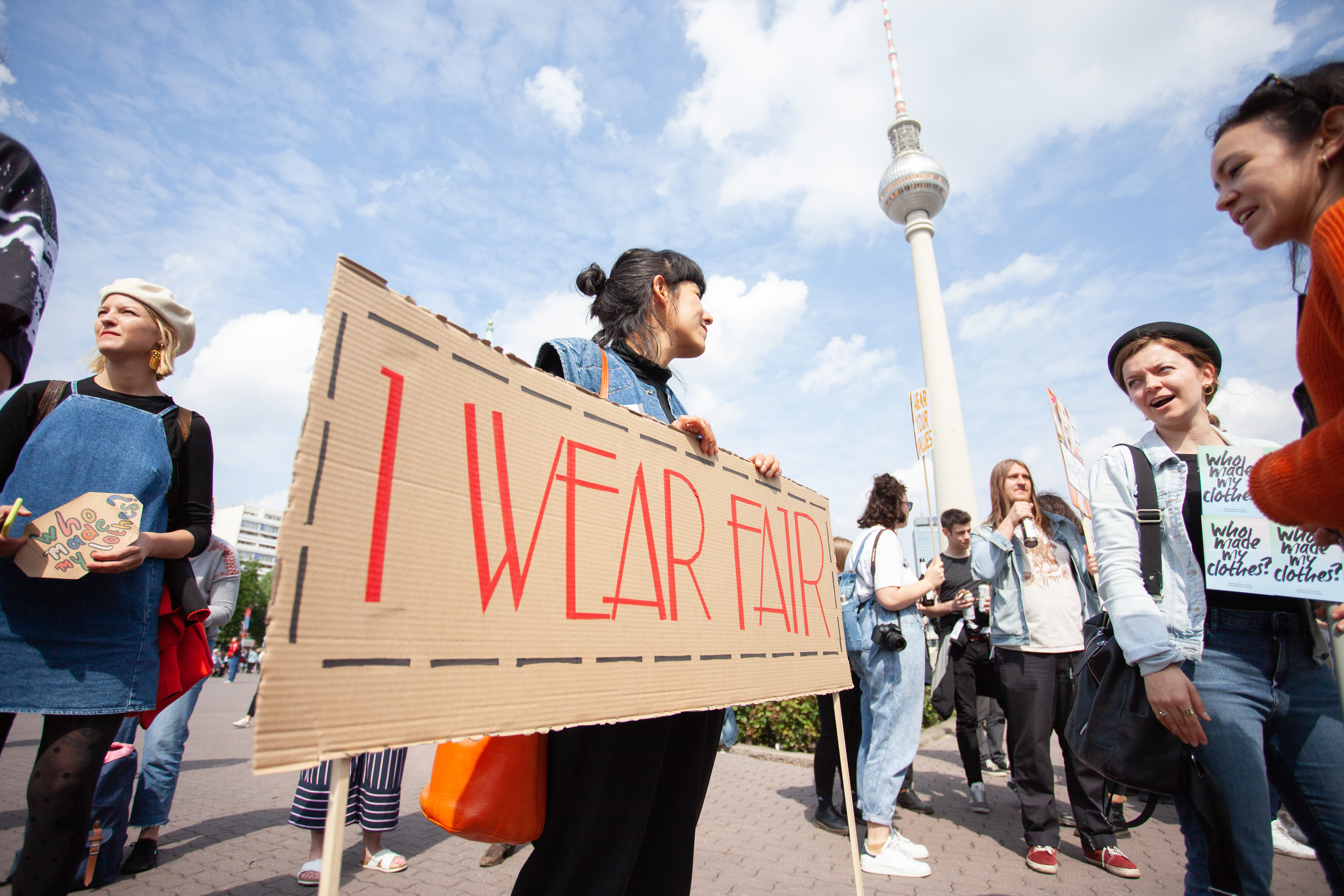 Demonstration für faire Mode