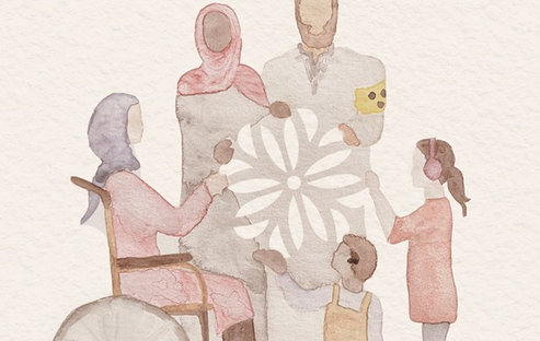 Grafik mit Personen mit Behinderungen