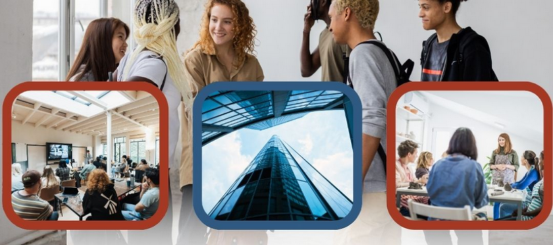 Flyer-Motiv mit Jugendlichen im Gespräch