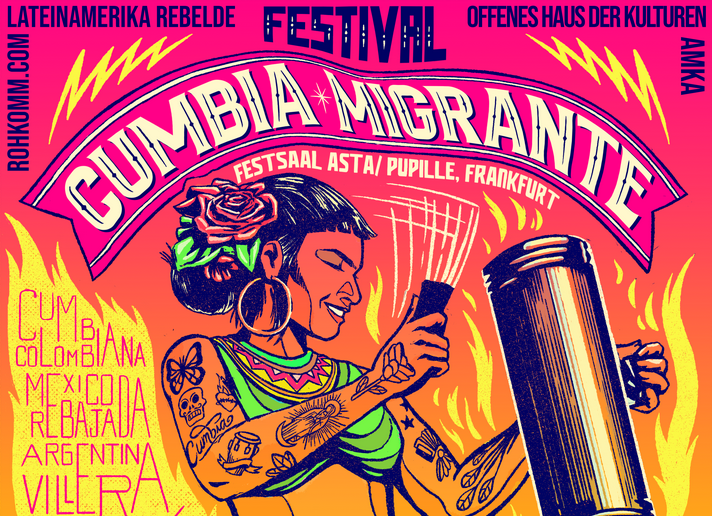 Flyermotiv mit tanzender Frau