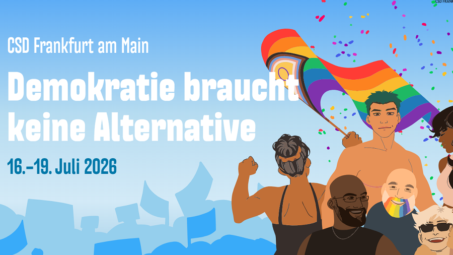 Banner zum CSD 2026 (© CSD Frankfurt e.V.)
