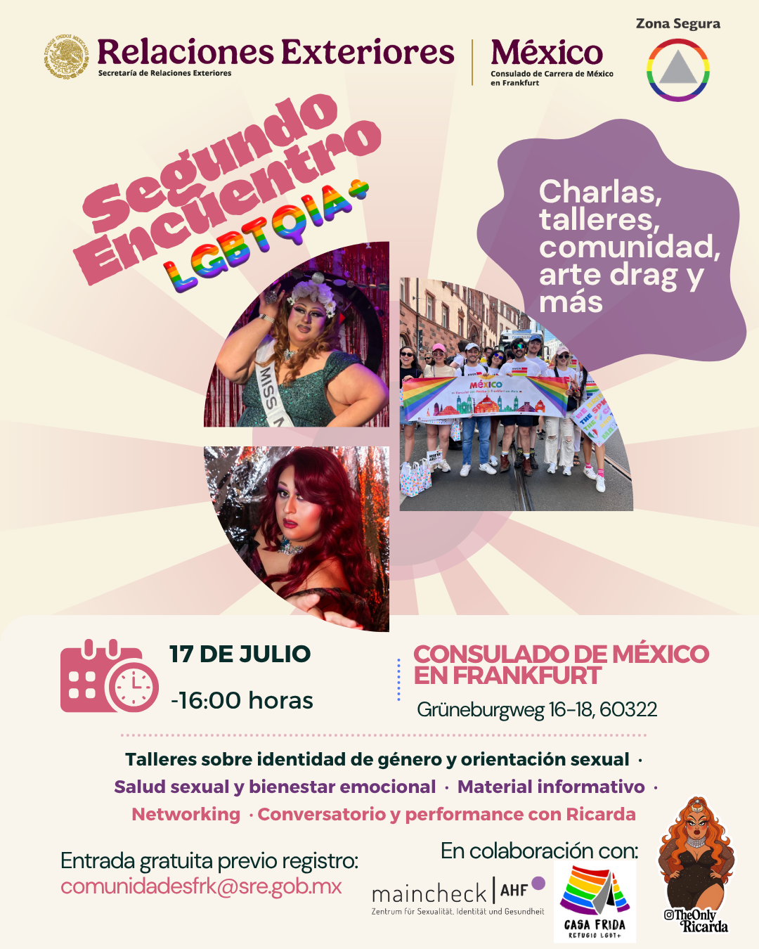 Flyer zum Treffen für die LGBTQIA+-Community