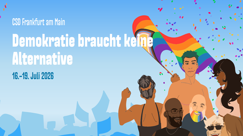 Banner zum CSD 2026 (© CSD Frankfurt e.V.)
