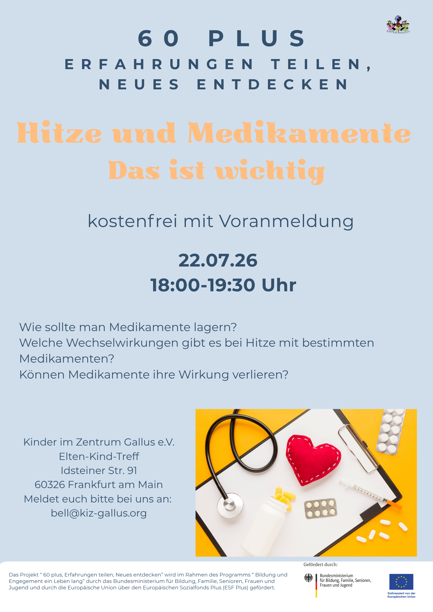 Einladung zum Vortrag "Hitze und Medikamente - Das ist wichtig"