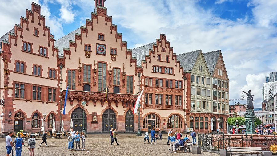 Das Rathaus Römer auf dem Römerberg