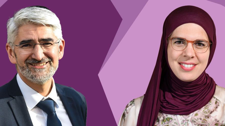 Der Rabbiner Julian-Chaim Soussan und die Professorin für islamische Theologie Mira Sievers